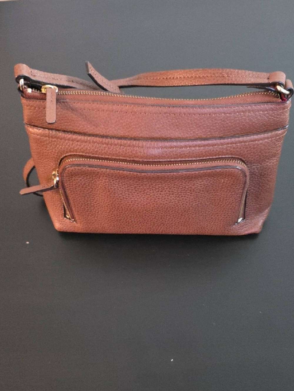 Vintage Nordstrom Chocolate Brown Leather Crossbody.